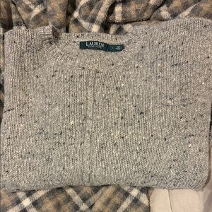 Lauren Ralph Lauren Wool Alpaca Blend Sweater Size L Balloon Sleeve